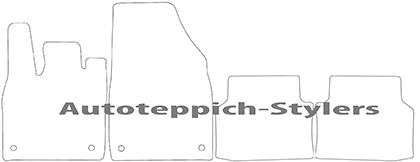 Das Schnittmuster für Fussmatten VW ID.4