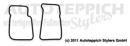 Das Schnittmuster für Fussmatten Alfa_Spider_Gen3+4_2tlg_83-94