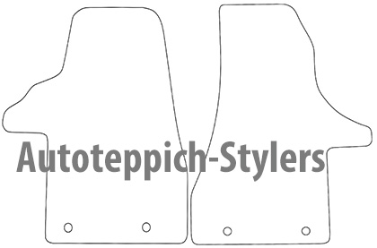 Das Schnittmuster für Fussmatten VW T6.1-2tlg