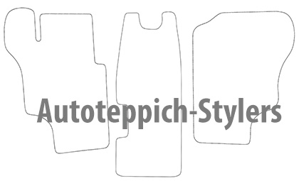 Das Schnittmuster für Fussmatten VW T3-3tlg