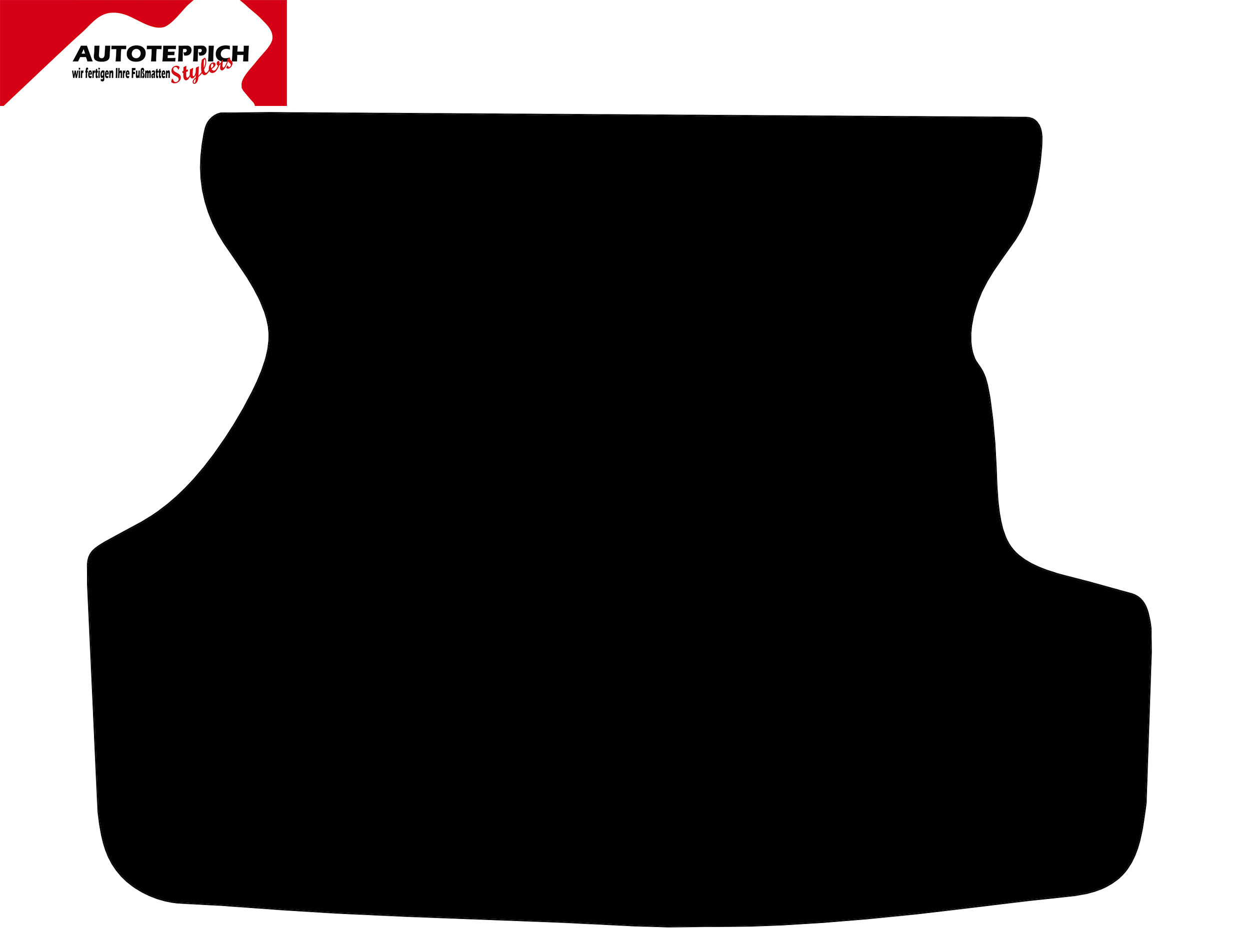 Eine Kofferraummatte für Opel Manta B CC in schwarz.