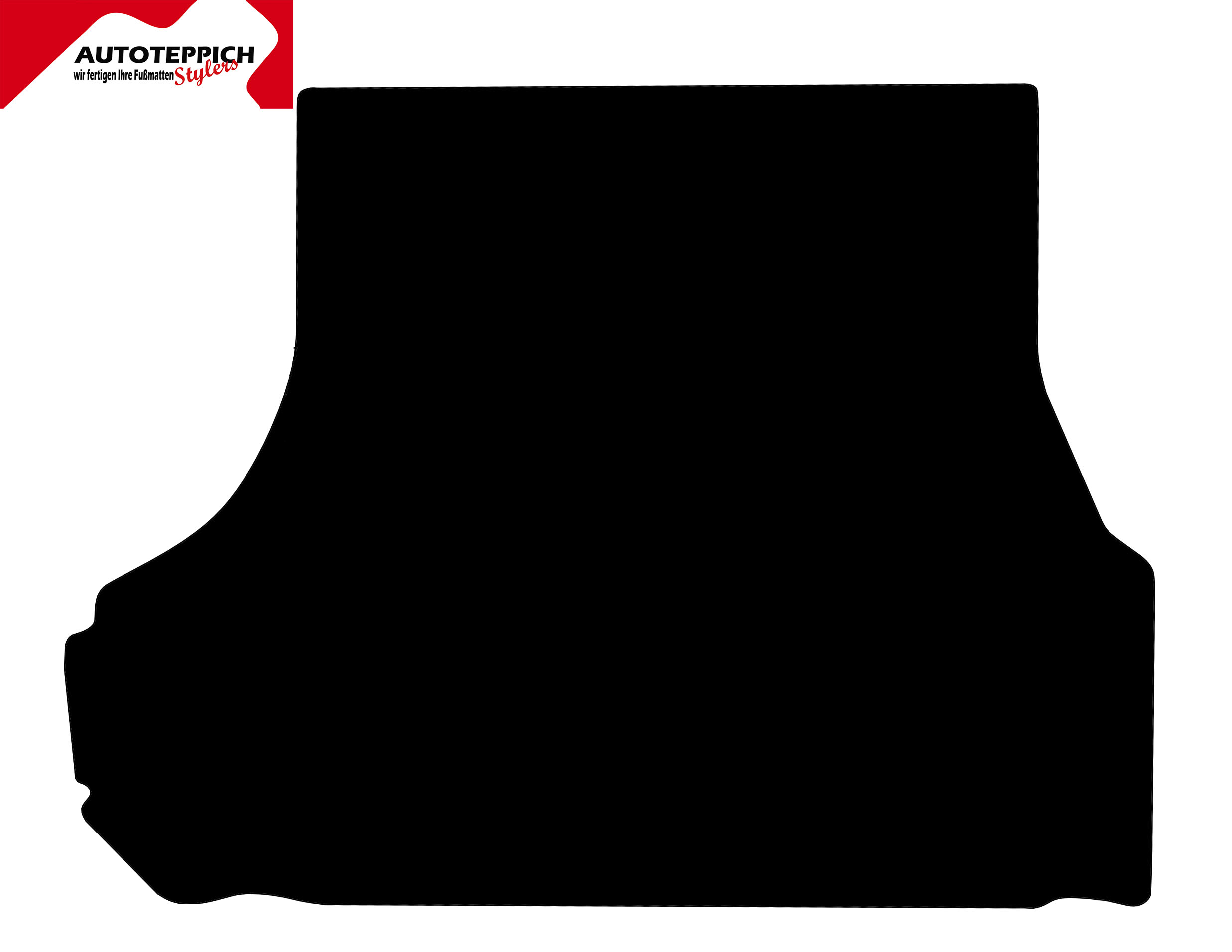 Eine Kofferraummatte für Opel Vectra B Limo in schwarz.