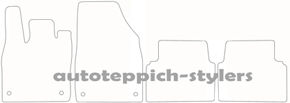 Das Schnittmuster für Fussmatten VW ID.3