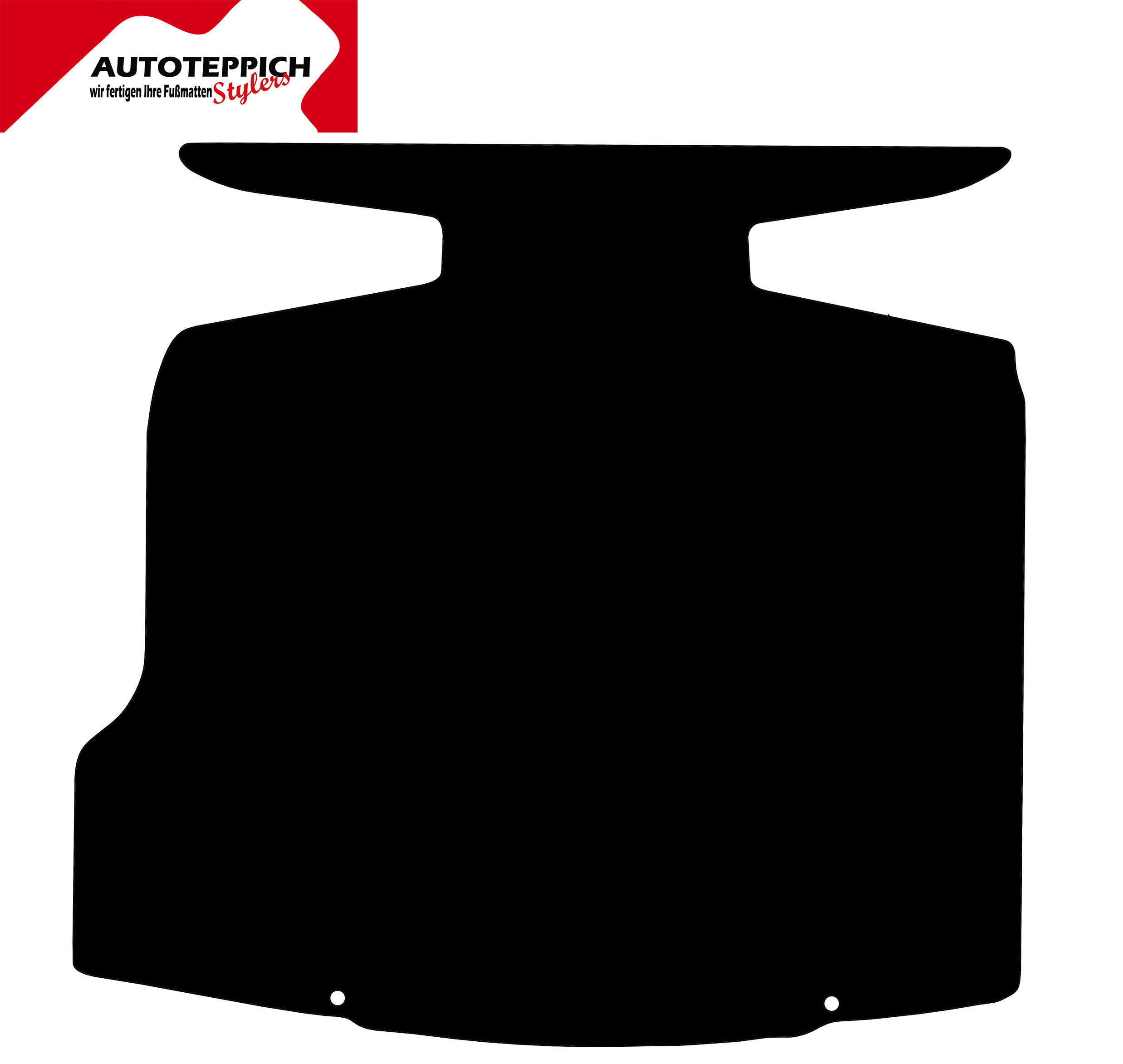 Eine Kofferraummatte für Opel Vectra C Stufenheck in schwarz.
