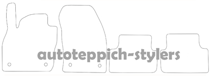 Das Schnittmuster für Fussmatten VW T-Cross_
