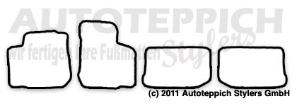 Das Schnittmuster für Fussmatten VW NewBeetle_9C+1Y_97-10