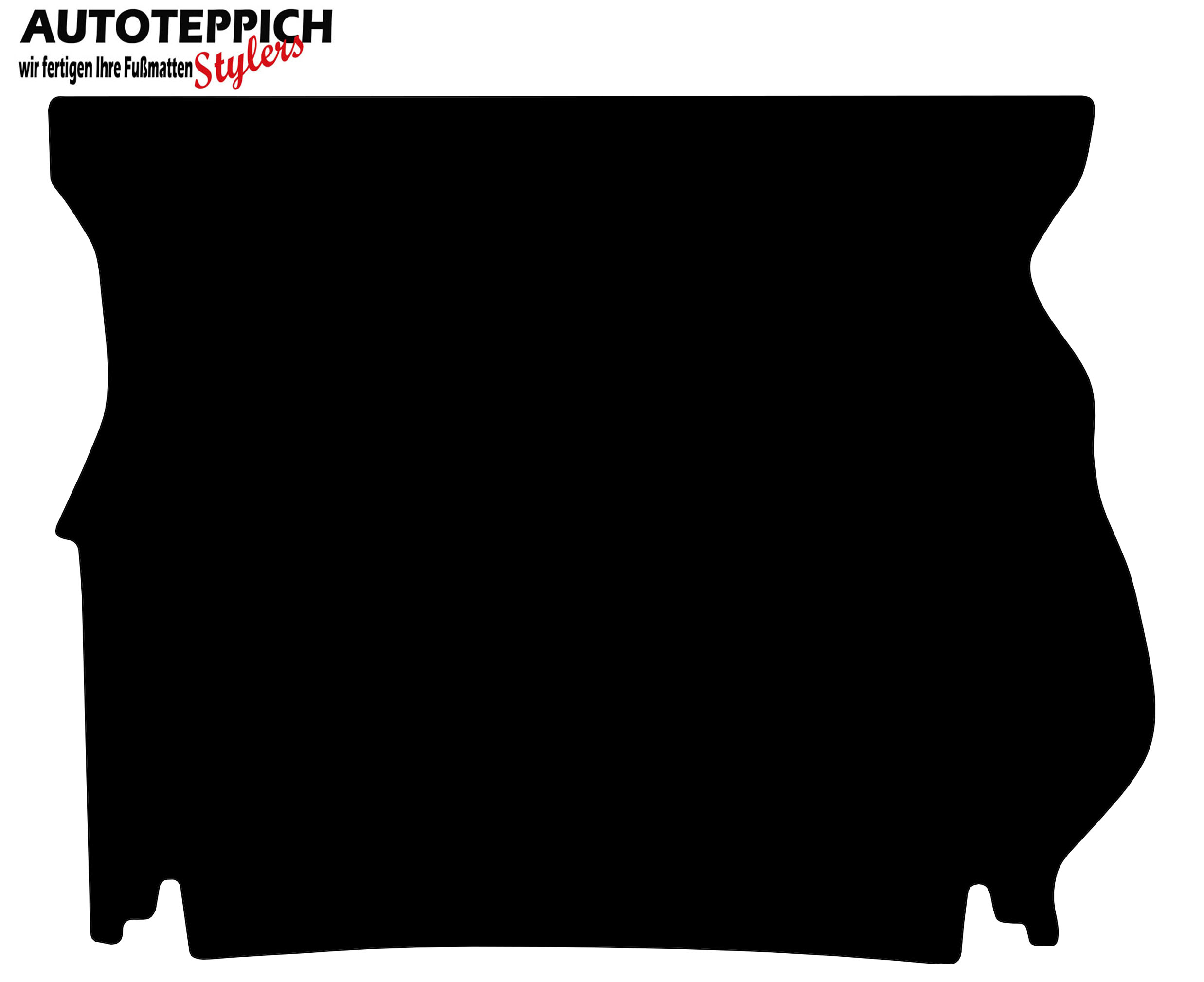 Eine Kofferraummatte für Opel Astra F Cabriolet in schwarz