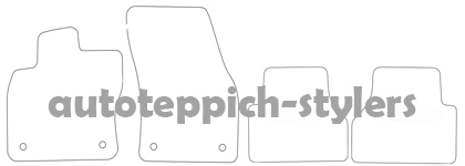Das Schnittmuster für Fussmatten VW Caddy5